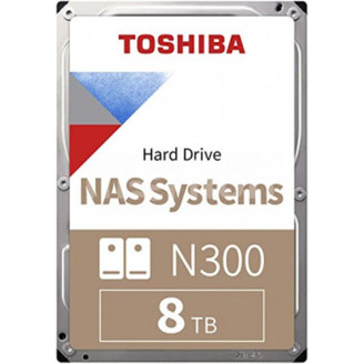 Накопитель HDD SATA 8.0TB Toshiba N300 NAS 7200rpm 256MB (HDWG180UZSVA)