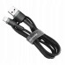 Кабель Baseus Cafule USB-Lightning, 2A, 3м Black/Grey (CALKLF-RG1)