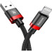 Кабель Baseus Cafule USB-Lightning, 1.5A, 2м Black/Red (CALKLF-C19)