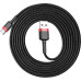 Кабель Baseus Cafule USB-USB-C, 2A, 3м Black/Red (CATKLF-U91)