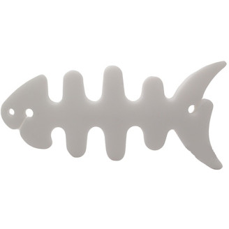 Силиконовая катушка Drobak Fish Bones Big для наушников White (212624)