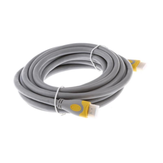 Кабель Merlion (YT-HDMI(M)/(M)HSV2.0-1.5m/07407) HDMI-HDMI, 1.5м, Grey/Yellow, пакет