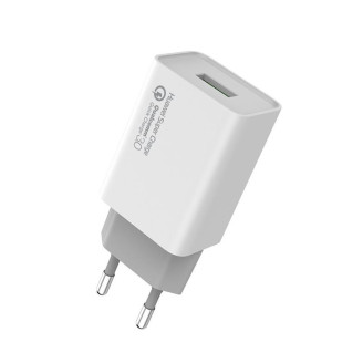 Сетевое зарядное устройство ColorWay QC3.0 (1USBx4A) White (CW-CHS014Q-WT-CBU) + кабель USB Type-C