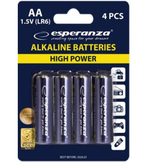 Батарейка Esperanza Bateries Alkaline (EZB101) AA/LR06 BL 4шт