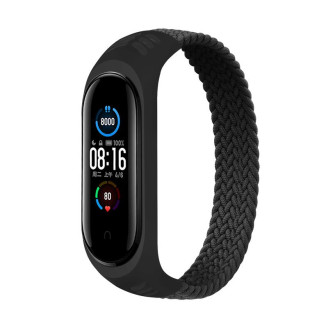 Ремешок BeCover Elastic Nylon Style для Xiaomi Mi Smart Band 5/Mi Smart Band 6 Size S Black (706145)