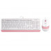 Комплект (клавиатура, мышь) A4Tech F1010 White/Pink USB