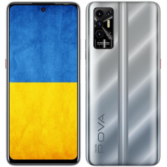 Смартфон Tecno Pova-2 (LE7n) 4/64GB Dual Sim Polar Silver (4895180768453)