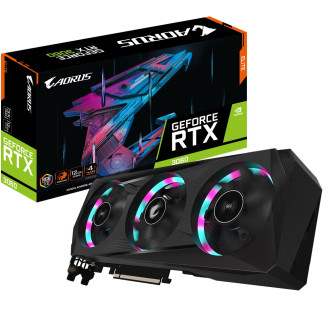 Видеокарта GF RTX 3060 12GB GDDR6 Aorus Elite Gigabyte (GV-N3060AORUS E-12GD 2.0) (LHR)