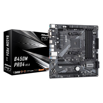 Материнская плата ASRock B450M Pro4 R2.0 Socket AM4