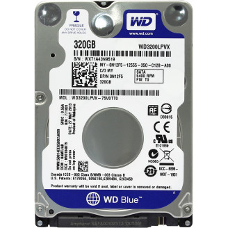 Накопитель HDD 2.5 SATA  320GB WD Blue 5400rpm 8MB (WD3200LPVX) Refurbished