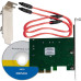 Контроллер Frime (ECF-PCIE4sRAID001.LP) PCI-Eх2 RAID SATAIII 6GBPS 4 канала, 88SE9230