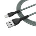 Кабель ColorWay USB - Lightning (M/M), braided cloth, 3 А, 1 м, Gray (CW-CBUL041-GR)