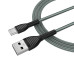 Кабель ColorWay USB - USB Type-C (M/M), braided cloth, 3 А, 1 м, Gray (CW-CBUC041-GR)