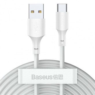Кабель Baseus Simple Wisdom USB-USB Type-C, 1.5м White (TZCATZJ-02)