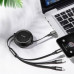 Кабель Baseus Golden Loop 3in2 Elastic USB-microUSB+Lightning+USB-C, 1.2м Black (CAMLT-JH01)