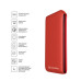 Универсальная мобильная батарея ColorWay Soft Touch 10000mAh Red (CW-PB100LPE3RD-PD)