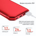 Универсальная мобильная батарея ColorWay Soft Touch 10000mAh Red (CW-PB100LPE3RD-PD)