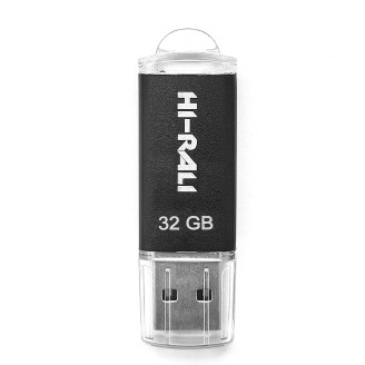 Флеш-накопитель USB 32GB Hi-Rali Rocket Series Black (HI-32GBVCBK)