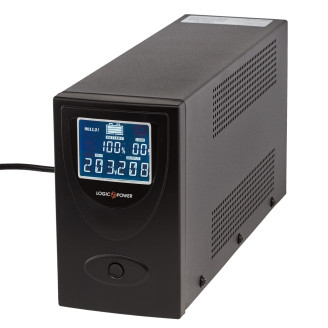 ИБП LogicPower L850VA, Lin.int., AVR, 2 x евро, LCD, металл