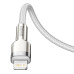 Кабель Baseus Cafule Metal USB-C-Lightning, 1м White (6953156202078)