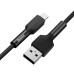 Кабель Baseus Silica Gel USB-Lightning 2.4A, 1м Black (CALGJ-01)