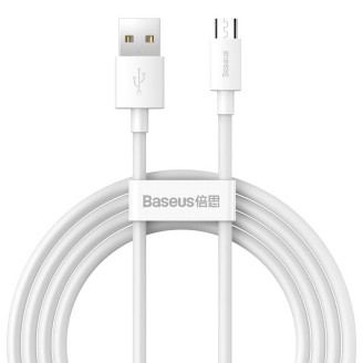 Кабель Baseus Simple Wisdom USB-MicroUSB, 1.5м White (TZCAMZJ-02)