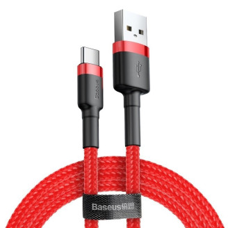 Кабель Baseus Cafule USB-USB-C, 2A, 3м Red (CATKLF-U09)