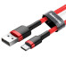 Кабель Baseus Cafule USB-USB-C, 2A, 3м Red (CATKLF-U09)