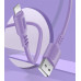 Кабель ColorWay USB - Lightning (M/M), soft silicone, 2.4 А, 1 м, Purple (CW-CBUL044-PU)
