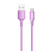 Кабель ColorWay USB - micro USB (M/M), soft silicone, 2.4 А, 1 м, Purple (CW-CBUM044-PU)