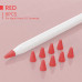 Чехол TPU Goojodoq для наконечника стилуса Apple Pencil (1-2 поколение) (8шт) Red (1005001835985075R)