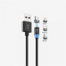 Кабель SkyDolphin S59KIT Magnetic USB - Lightning + microUSB + Type-C 1м, Black (SDUSB-000547)