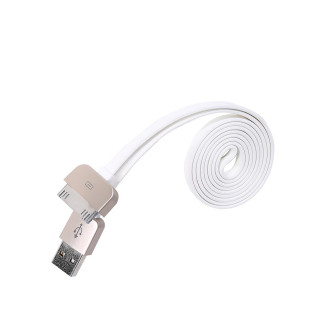 Кабель Remax RC-D002i4 King Kong USB - Apple 30-pin (M/M), iPhone 4/4s, 1 м, White (6954851220886)