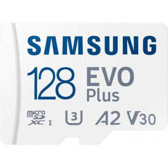 Карта памяти MicroSDXC 128GB UHS-I Class 10 Samsung Evo Plus R130/W130MB/s + SD-адаптер (MB-MC128KA/RU)