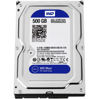 Накопитель HDD SATA  500GB WD Blue 5400rpm 64МB (WD5000AZRZ) Refurbished