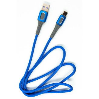 Кабель Dengos USB-USB Type-C 1м Blue (NTK-TC-LP-BLUE)