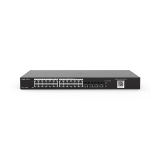 Коммутатор Ruijie Reyee RG-NBS3100-24GT4SFP-P (24xGE PoE+, 4xSFP, max PoE 370W, 19-inch Rack-mountable Stell Case, Ruijie Cloud, L2)