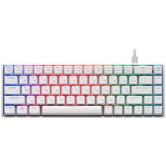 Клавиатура 2E Gaming KG370UWT-RD RGB Gateron Red Switch Ukr (2E-KG370UWT-RD) White USB