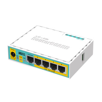 Маршрутизатор MikroTik RouterBOARD RB750UPr2 hEX PoE lite (1xFE WAN, 4xFE LAN, 1xUSB, PoE in, PoE out)