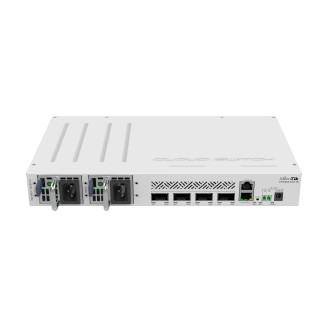 Коммутатор MikroTik CRS504-4XQ-IN (4x100G QSFP28 , 1xFE LAN, POE-IN, DC JACK, 2-PIN, Dual PSU)