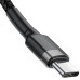 Кабель Baseus Cafule USB-С-USB-C, 3A, 1м Gray/Black (CATKLF-GG1)