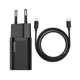 Сетевое зарядное устройство Baseus Super Si Quick Charger (1USBx3A) Black (TZCCSUP-B01) + кабель Lightning