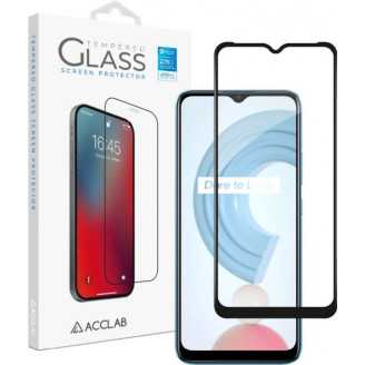 Защитное стекло ACCLAB Full Glue для Realme C21 Black (1283126518386)