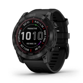 Смарт-часы Garmin Fenix 7X Sapphire Solar Black DLC Titanium with Black Band (010-02541-22)