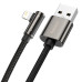 Кабель Baseus Legend Series Elbow USB-Lightning, 2м, Black (CALCS-A01)