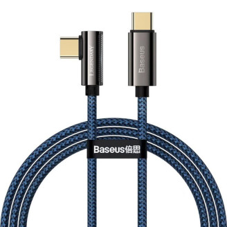 Кабель Baseus Legend Series Elbow USB-C-USB-C, 2м, Blue (CACS000703)