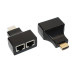 Адаптер Voltronic HDMI - 2хRJ-45 (M/F), Black (YT-SCPE HDMI/2P-30m720P/08516)