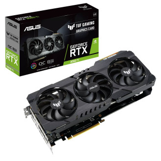 Видеокарта GF RTX 3060 Ti 8GB GDDR6 TUF Gaming OC V2 Asus (TUF-RTX3060TI-O8G-V2-GAMING) (LHR)