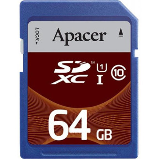 Карта памяти SDXC  64GB UHS-I Class 10 Apacer (AP64GSDXC10U1-R)