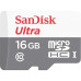 Карта памяти MicroSDHC  16GB UHS-I Class 10 SanDisk Ultra + SD-adapter (SDSQUNS-016G-GN3MA)